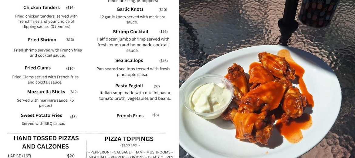 Rail Yard Restaurant Menu